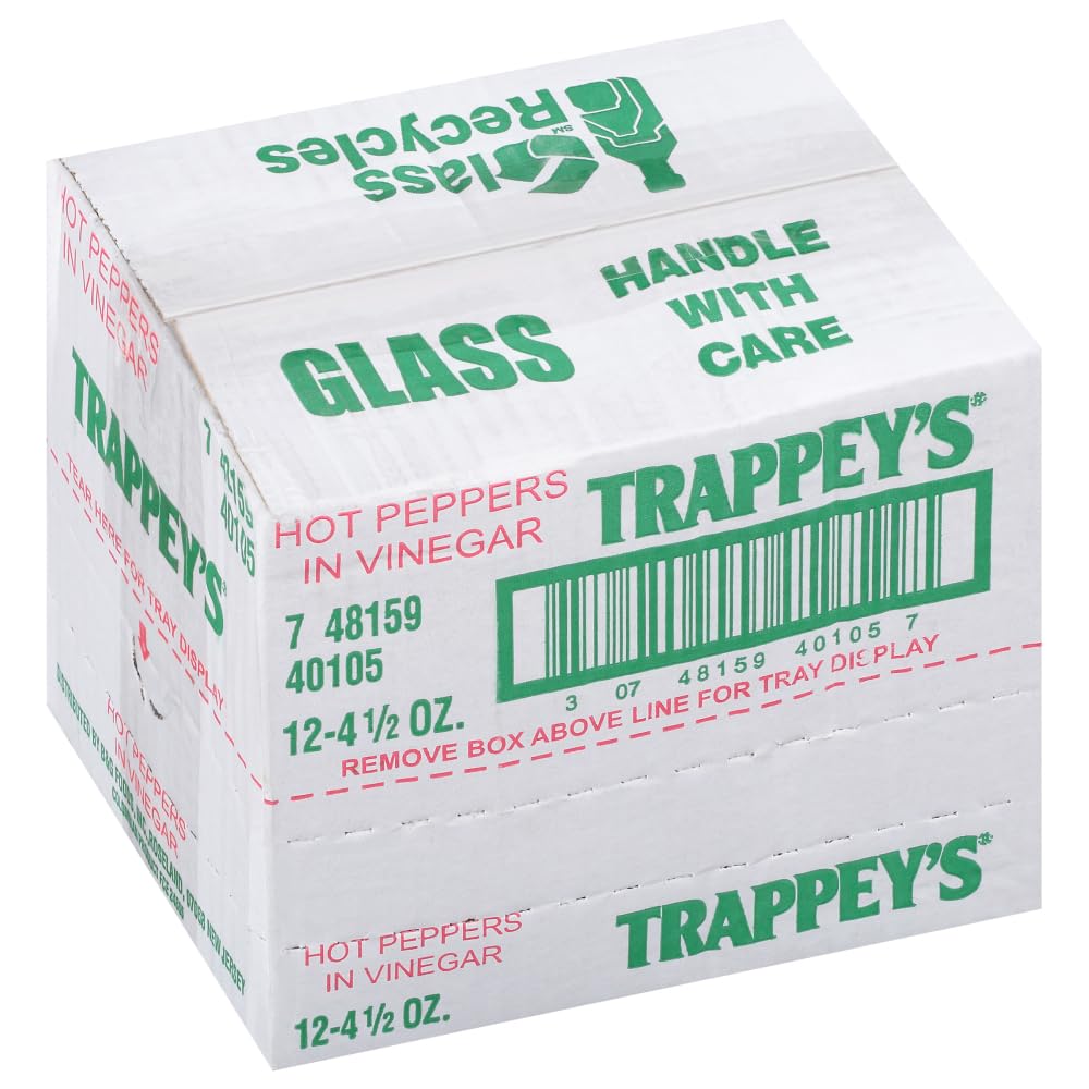 Trappeys Peppers in Vinegar - 4.5 oz. jar, 12 jars per case