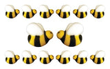 Bees Cake Decorations- Bumble Bee Shaped Edible Hard Sugar Decorations, 12 pcs by R.U.S. Candy Company