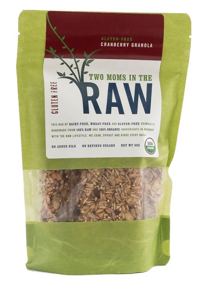 2 MOMS IN THE RAW GRANOLA CRANBRY, 8 OZ