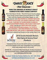 Tahiti Joe’s Polynesian Hot Sauce | Made with Aged Red Peppers Parmesan Cheese Clam Juice and other spices (5oz)