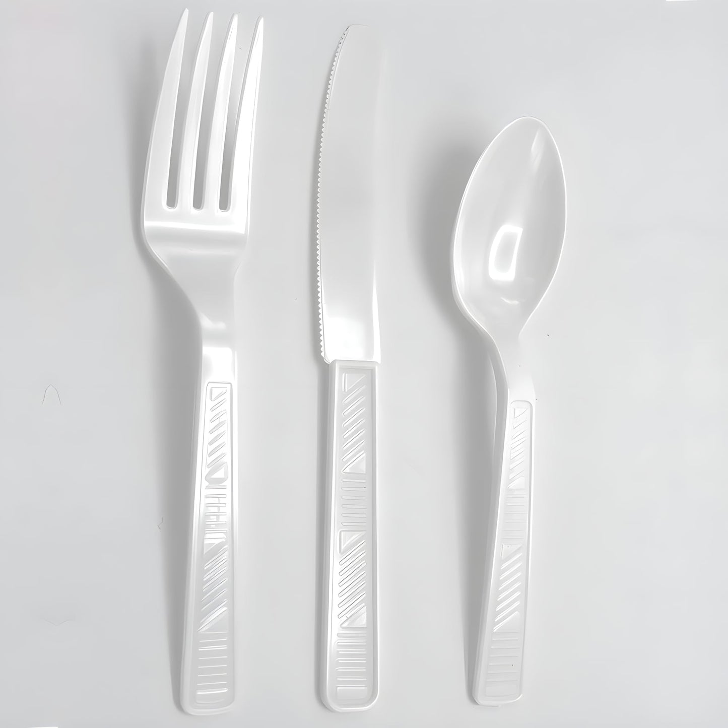 Party Dimensions Plastic White | Pack of 48 Cutlery Combo, 48 count