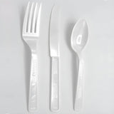 Party Dimensions Plastic White | Pack of 48 Cutlery Combo, 48 count