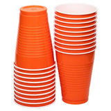JAM Paper Bulk Plastic Party Cups - 12 oz - Orange - 200 Glasses/Box