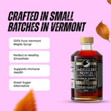 Smugglers’ Notch Maple Works - Bourbon Barrel Aged - 100% Pure Vermont Maple Syrup - Natural Sweetener & Gluten Free - Rich Taste - Waffles