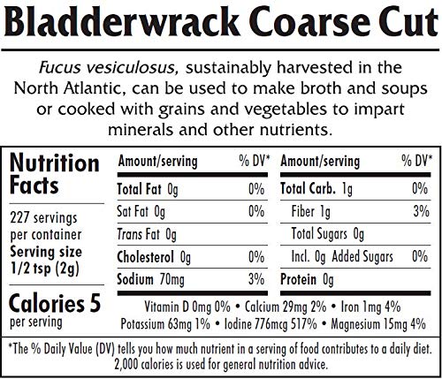 Bladderwrack Coarse - Wild Atlantic - Organic Seaweed - 1 LB