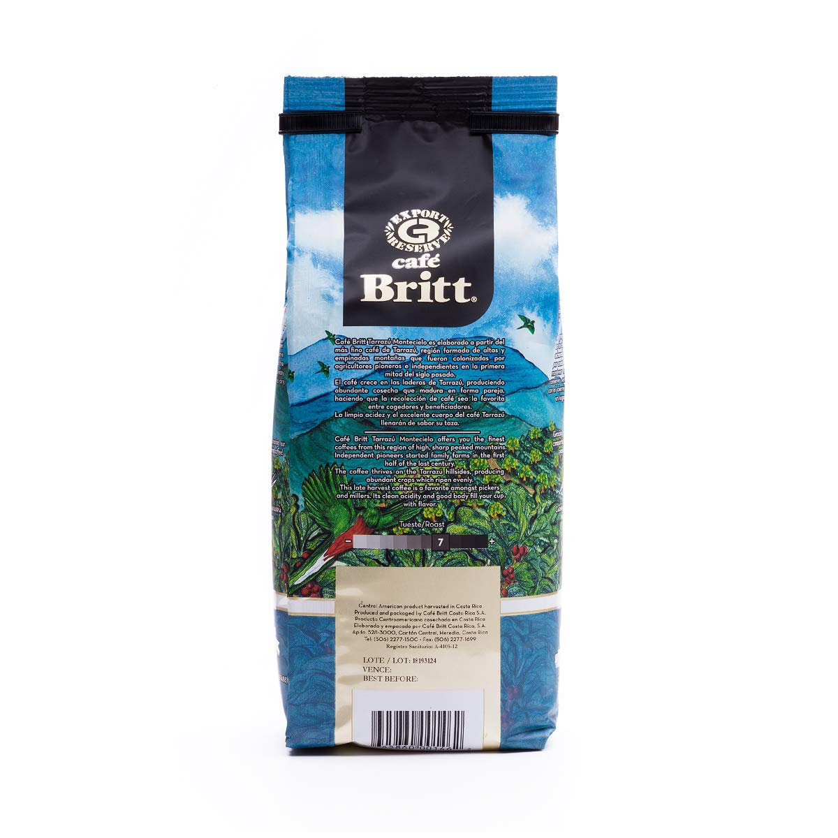 Café Britt® - Costa Rican Montecielo, Coffee From Tarrazu (10.5 oz.) (3-Pack) - Whole Bean, Arabica Coffee, Kosher, Gluten Free, 100% Gourmet & Medium