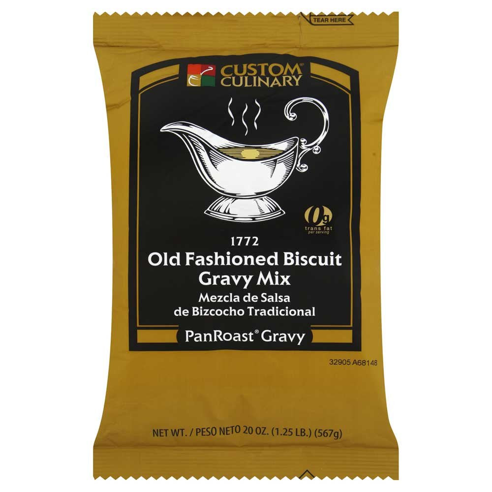 Custom Culinary PanRoast Old Fashioned Biscuit Gravy Mix, 20 Ounce -- 6 per case.