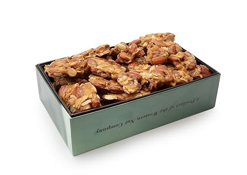 Western Nut Company Brittle Gift Box Collections, 16oz/24oz Gift Box Edition, Gift Wrapped in Seasonal Paper, Gourmet Nut Candy Assortment, Peanut