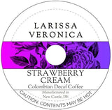 Strawberry Cream Colombian Decaf Coffee (Single Serve K-Cup Pods) (Gourmet, Naturally Flavored, Whole Coffee Beans) (12 pods, ZIN: 574652)