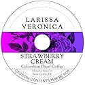 Strawberry Cream Colombian Decaf Coffee (Single Serve K-Cup Pods) (Gourmet, Naturally Flavored, Whole Coffee Beans) (12 pods, ZIN: 574652)