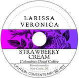 Strawberry Cream Colombian Decaf Coffee (Single Serve K-Cup Pods) (Gourmet, Naturally Flavored, Whole Coffee Beans) (12 pods, ZIN: 574652)