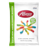 Albanese World's Best Sour Mini Neon Gummi Worms | 4.5lbs of Candy | 5 Super Sour Flavors, Gluten Free, Fat Free, Soft & Chewy Gummies | Blue