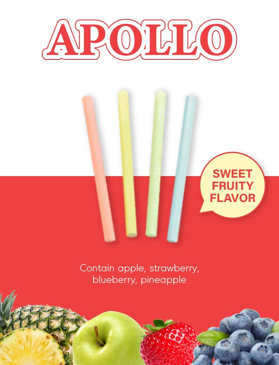 Korean Snack Apollo Straw Candy (10g x 18 packs) - Assorted Flavor Korean Snack Old School Childhood
