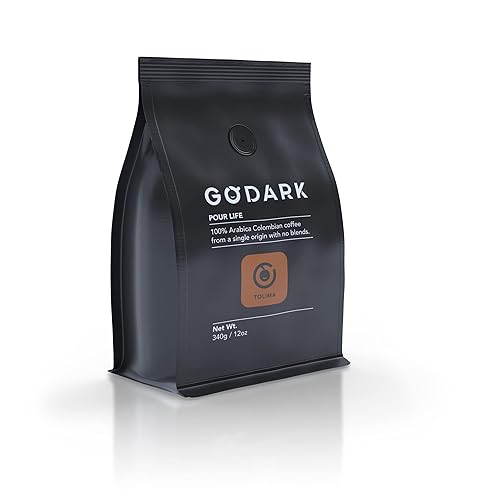 Colombian Organic Caturra Coffee from Tolima Region, San Luis Farm, Medium Roast, 1 Bag, Whole Bean.