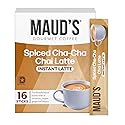 Maud's Spiced Chai Tea Latte Instant Packets, 16 ct, 100% Gourmet Blended Tea Leaves, Instant Hot or Iced Chai Tea Latte - Just add water