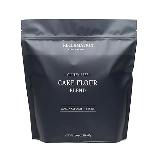Reclamation Gluten Free Cake Flour 2 lb - Substitute 1:1 - Perfect for Cakes, Cupcakes, Bundt Cakes, and More - Rice Free - Made With Gluten-Free