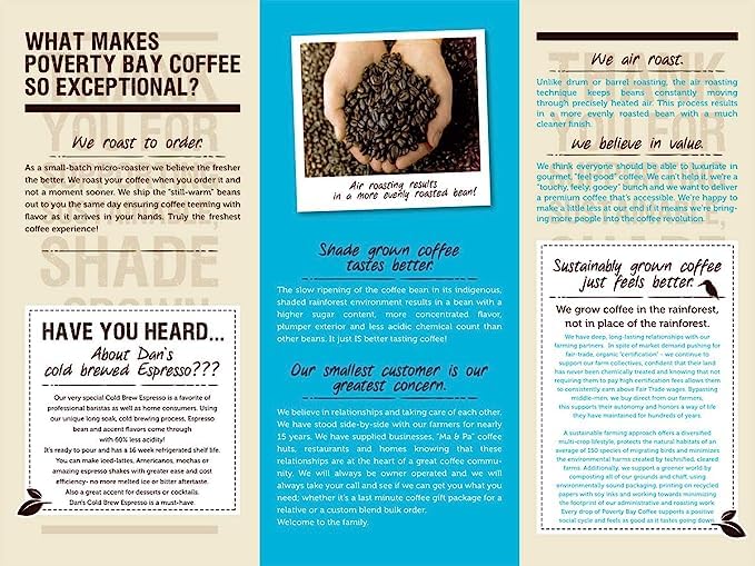 Ralph's Light Roast - French Press Grind Coffee - 2lb Bag Shade Grown Coffee Roasted by Poverty Bay Coffee Co. (French Press Grind, 2 lb.)