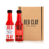 Red Clay Original Hot Sauce & Carolina Hot Sauce in Red Clay Gift Box - Cold-Pressed Fresno Peppers, Chef-Crafted - Gluten Free, 0 Calories, 0 Carbs