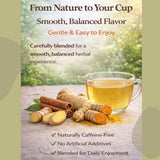 Organic Turmeric Ginger Cinnamon Herbal Tea Bags - Turmeric Ginger Herbal Tea - Caffeine Free Herbal Tea - 100 Plant-Based Tea Bags - USDA Organic