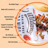 Wildway Keto Granola | Peach Pecan | Grain-Free, Certified Gluten-Free Cereal | Vegan, Low Carb | No Sugar Added | Paleo-Friendly | Non-GMO Fruit