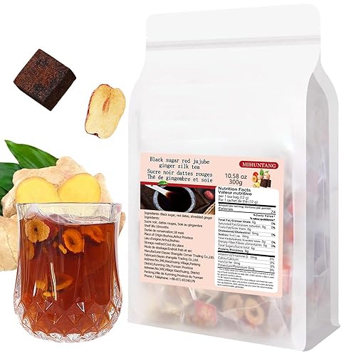 Black sugar red jujube ginger silk tea 10.58 oz (12g×25packets) Ginger flavor Jujube tea 300g