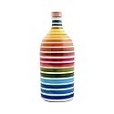 Antico Frantoio Muraglia | Premium Italian Extra Virgin Olive Oil | First Cold Pressed Gourmet EVOO | RAINBOW Arcobaleno Collectible Handmade Ceramic Bottle | 16.9 Fl.oz (500 ml)