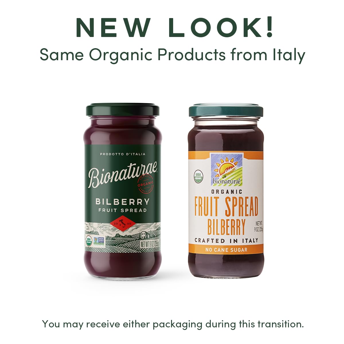 Bionaturae Organic Bilberry Fruit Spread - Jelly Organic, Non-GMO, USDA Certified, No Sugar Added, No Preservatives, Organic Fruit Jam, Jam Organic