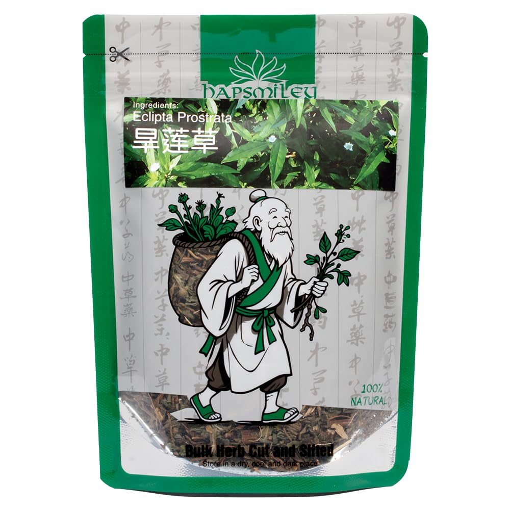 Hapsmiley Dried Eclipta Prostrata (False Daisy/Han Lian Cao/???) - Herbal Tea - Organic Dried Herbal Tea, 60g (2oz)