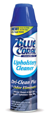 Blue Coral DC22 Upholstery Cleaner Dri-Clean Plus with Odor Eliminator, 22.8 oz. Aerosol (Pack of 6)