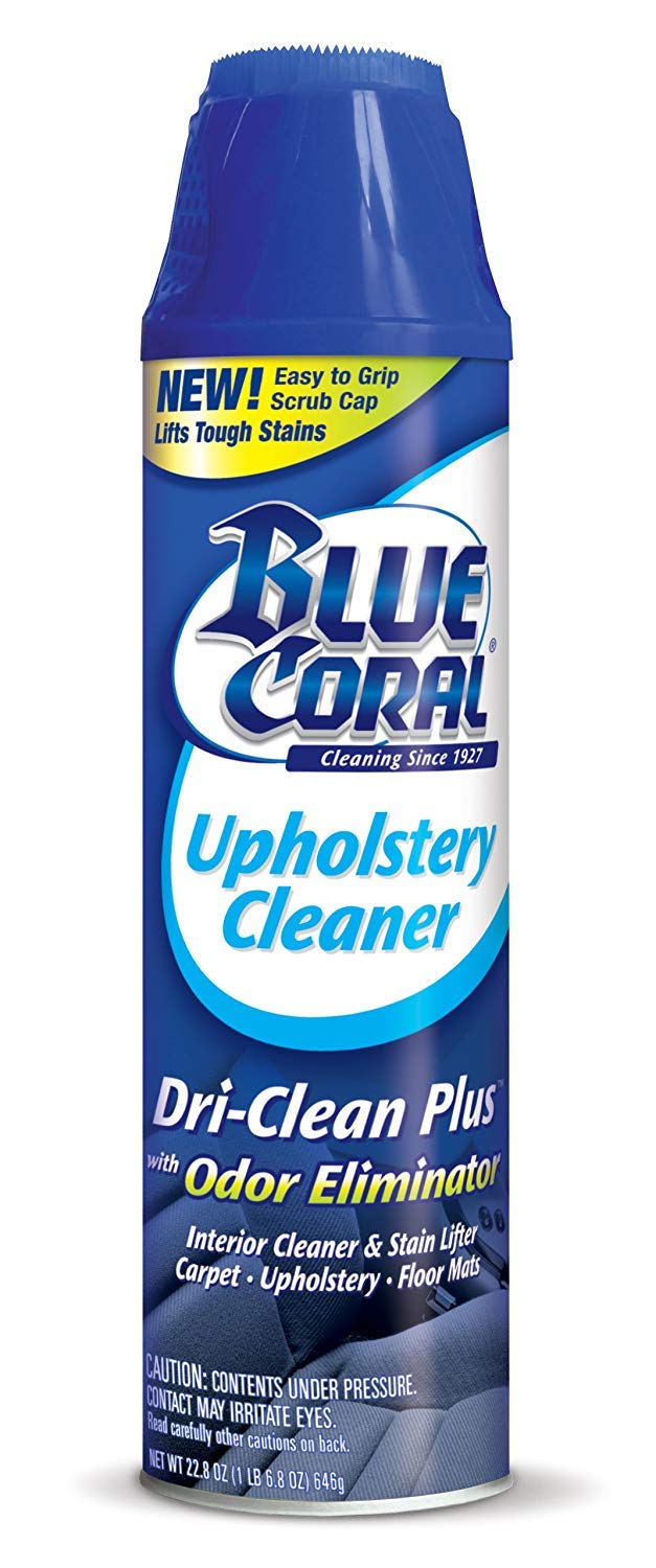 Blue Coral DC22 Upholstery Cleaner Dri-Clean Plus with Odor Eliminator, 22.8 oz. Aerosol (Pack of 6)