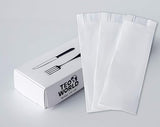 100 Pack 100% White Kraft Paper Bags, 2.75 x 10 inches White Plain Bag Kitchen Cutlery Utensils Holder (Box of 100 pcs)