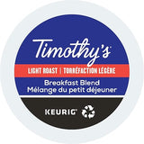 Timothy's World Coffee, Breakfast Blend, K-Cup Portion Pack for Keurig K-Cup Brewers 24-Count, 8.4 oz, (Pack of 2)