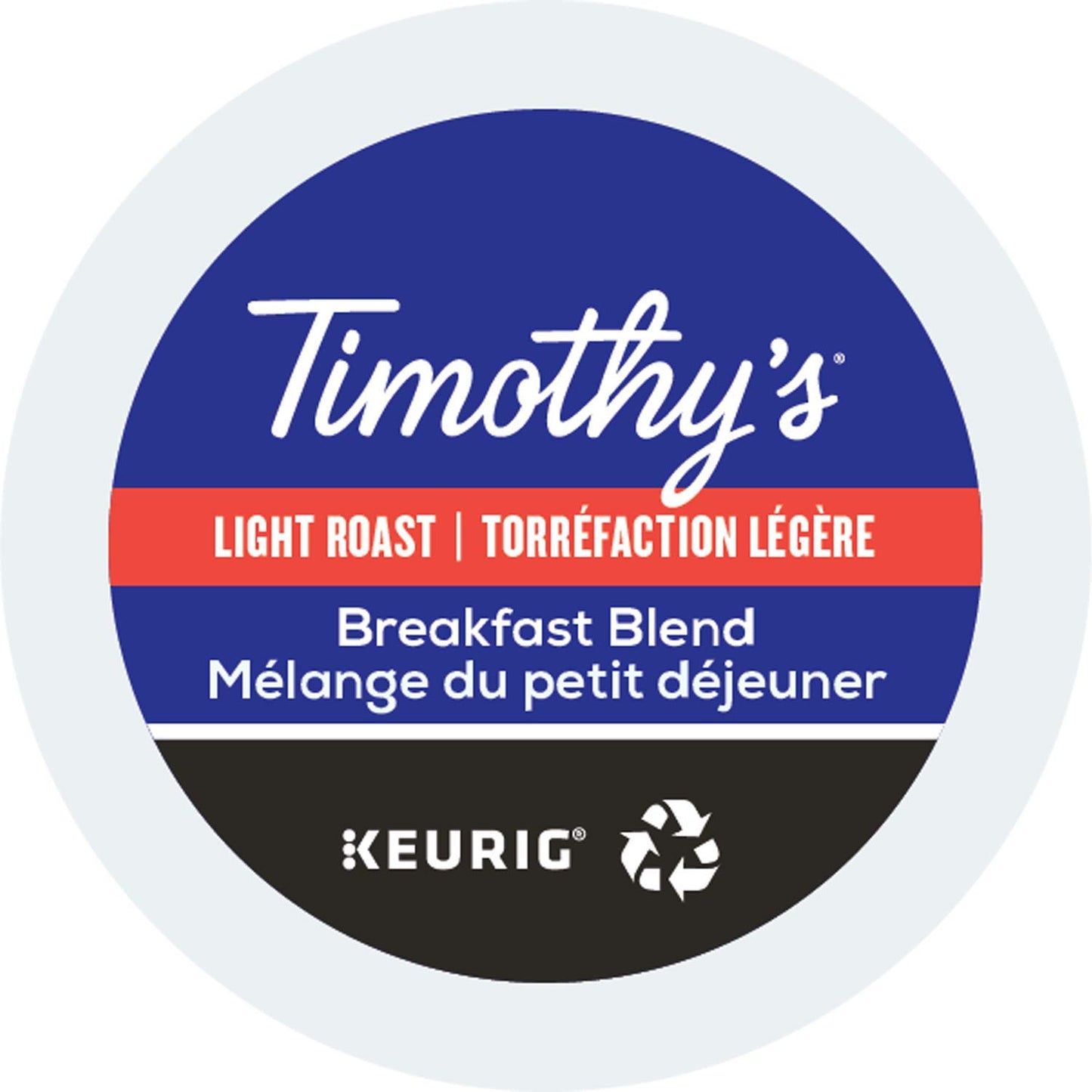 Timothy's World Coffee, Breakfast Blend, K-Cup Portion Pack for Keurig K-Cup Brewers 24-Count, 8.4 oz, (Pack of 2)