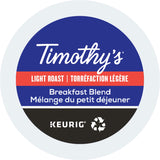 Timothy's World Coffee, Breakfast Blend, K-Cup Portion Pack for Keurig K-Cup Brewers 24-Count, 8.4 oz, (Pack of 2)