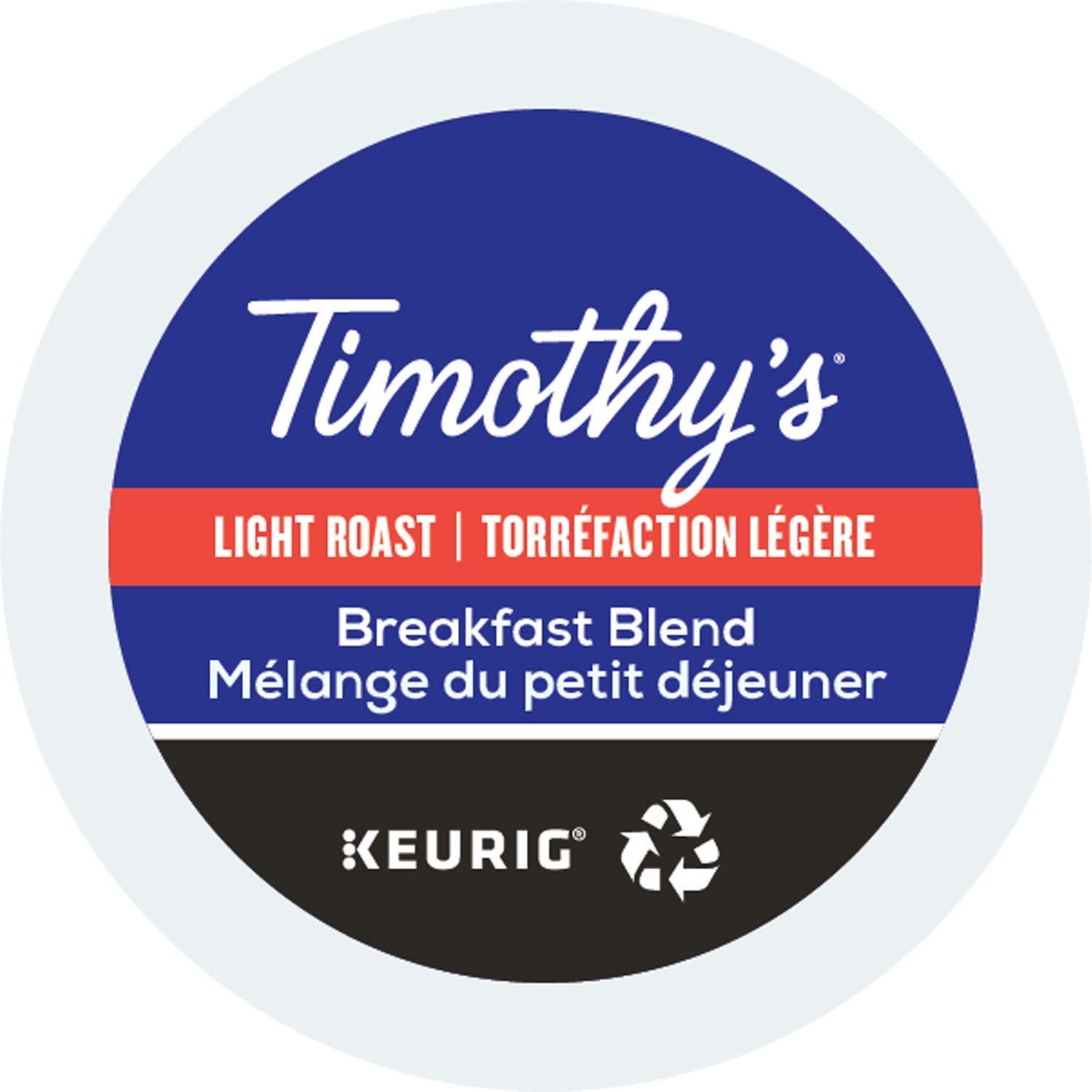 Timothy's World Coffee, Breakfast Blend, K-Cup Portion Pack for Keurig K-Cup Brewers 24-Count, 8.4 oz, (Pack of 2)