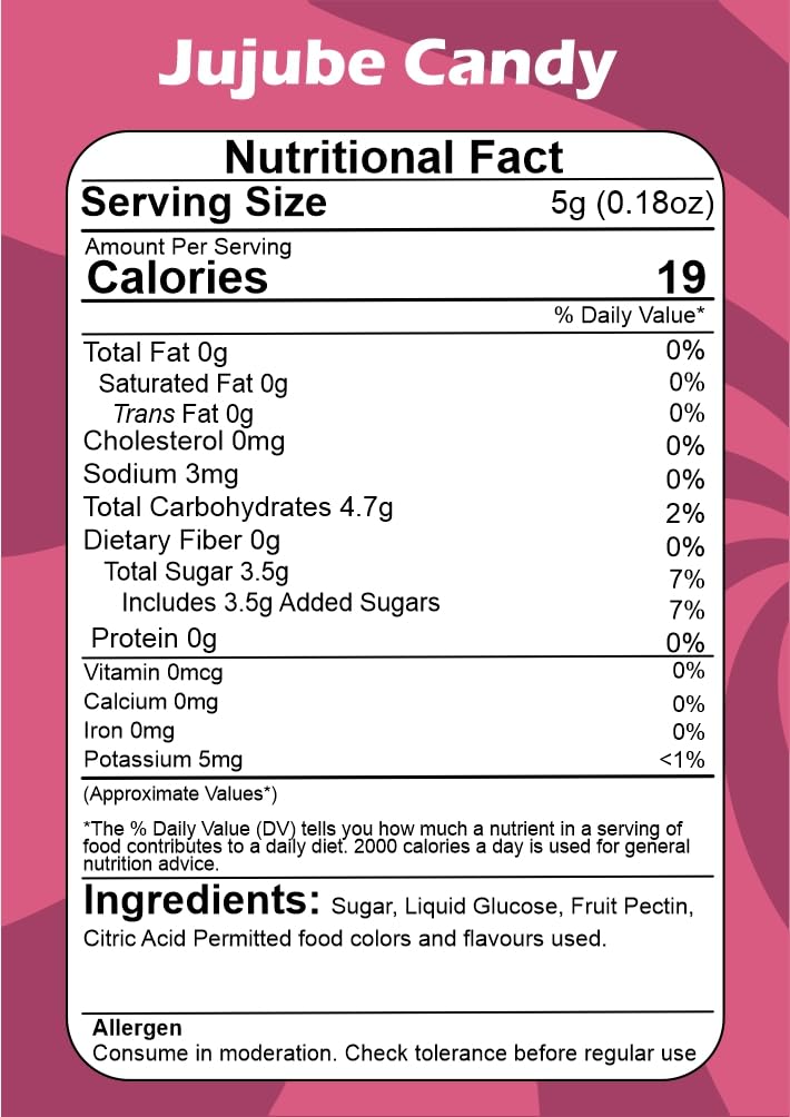SMIBZE Natural Jujube Candy 100 GM (Pack of 1) SMIBZE