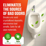 LVAP Heavy Duty Urinal Salt Remover - Made in USA - Commercial Grade Urinal Drain Cleaner & Odor Eliminator. Removes Salt, Calcium, Rust and Scale