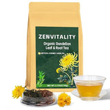 ZenVitality Dandelion Leaf and Root Tea?50 Bags?100% Certified Organic/Decaffeinated Naturally beneficial for liver/blood pressure/blood