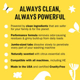 Molly's Suds Washing Machine Cleaner | Removes Odors & Grime from Front & Top Loader Machines, Including HE (Citrus - 6 Tablets)