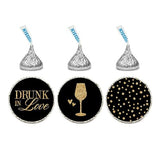 Andaz Press Chocolate Drop Labels Trio, Wedding Bridal Shower, Drunk in Love, 216-Pack