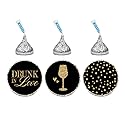 Andaz Press Chocolate Drop Labels Trio, Wedding Bridal Shower, Drunk in Love, 216-Pack
