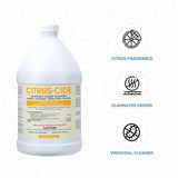 ForPro Citrus-Cide Hospital Grade Disinfectant Cleaner, All Purpose Cleaner, Disinfectant & Deodorizer, Citrus Scent, 1 Gallon Refill (128 fl. oz.)