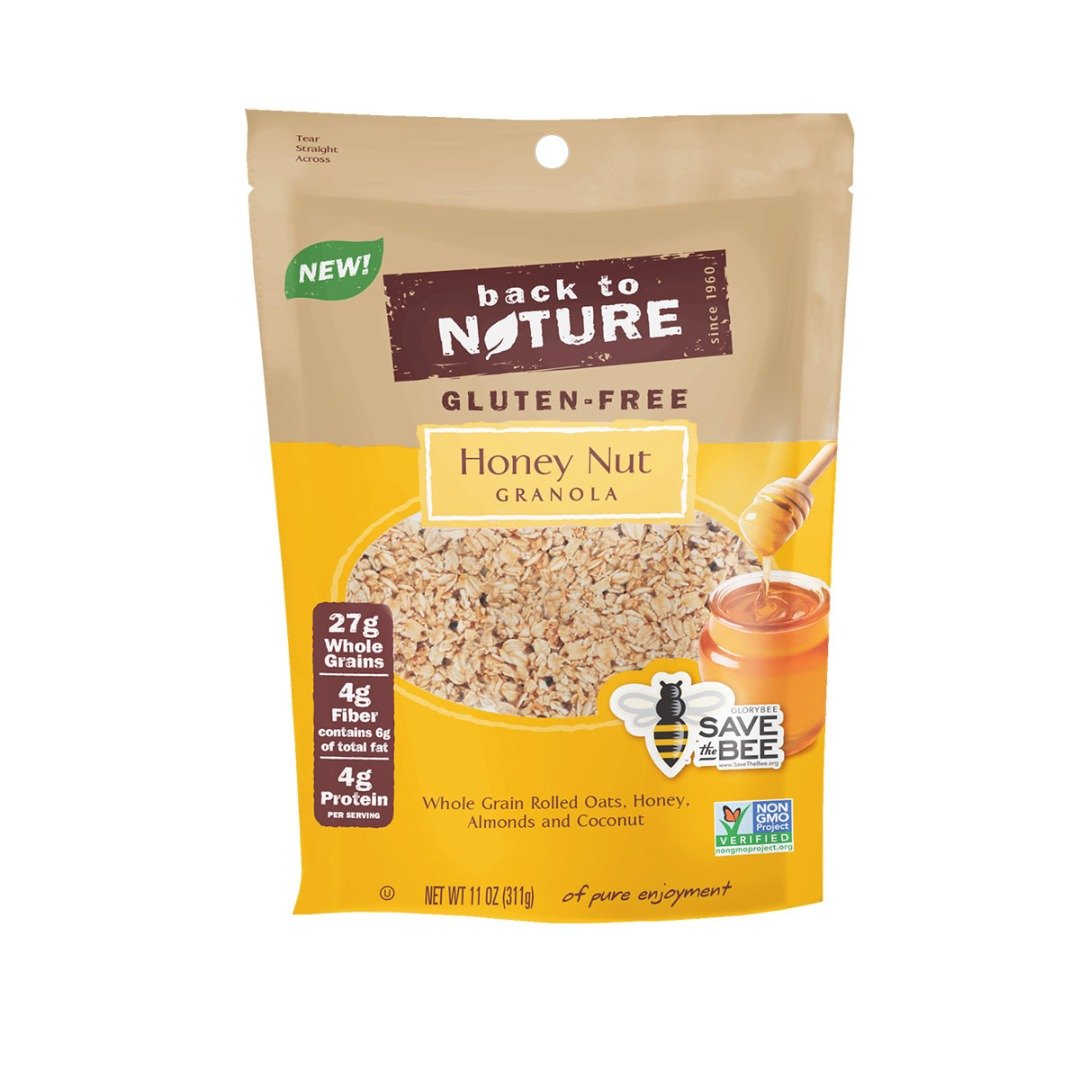 Back to Nature Non-GMO Granola, Gluten Free Honey Nut, 11 Ounce