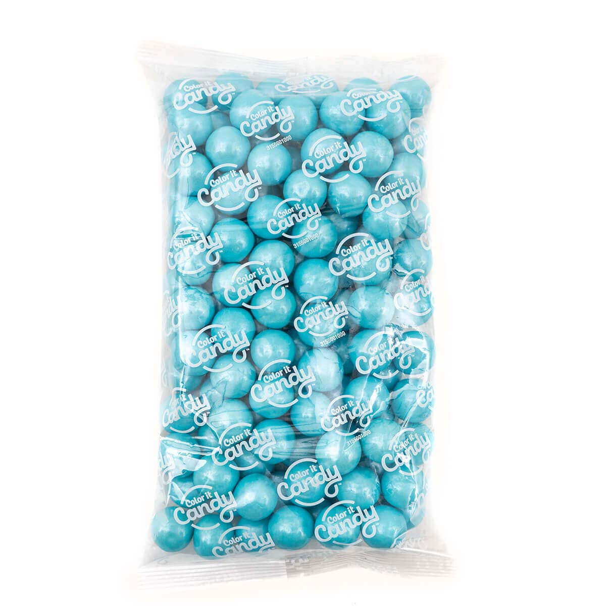 Color It Candy Shimmer Powder Blue 1 inch Gumballs 2 Lb Bag - Perfect For Table Centerpieces, Weddings, Birthdays, Candy Buffets, & Party Favors.