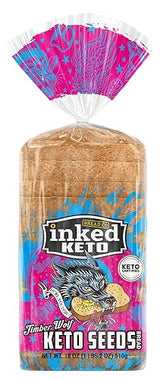 Timber Wolf Keto Seeds Bread No Sugar added 3 bags 18 oz Made in USA by inked Keto, 1.125 Pound (Pack of 3)
