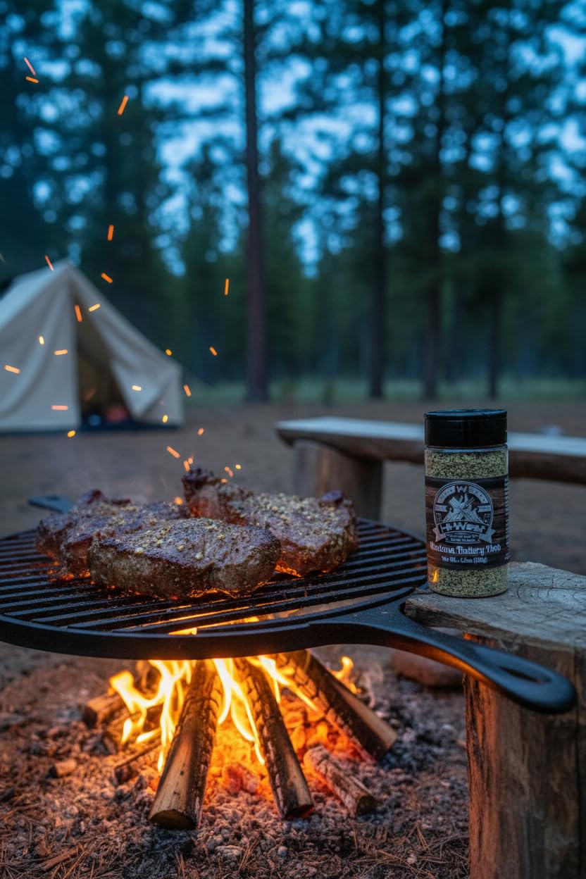 Hi?West Montana Buttery Herb BBQ Seasoning Rub - 5.5 oz Shaker Jar | Garlic, Onion, Butter Flavor, Parsley & Red Bell Pepper | Savory Herb Rub