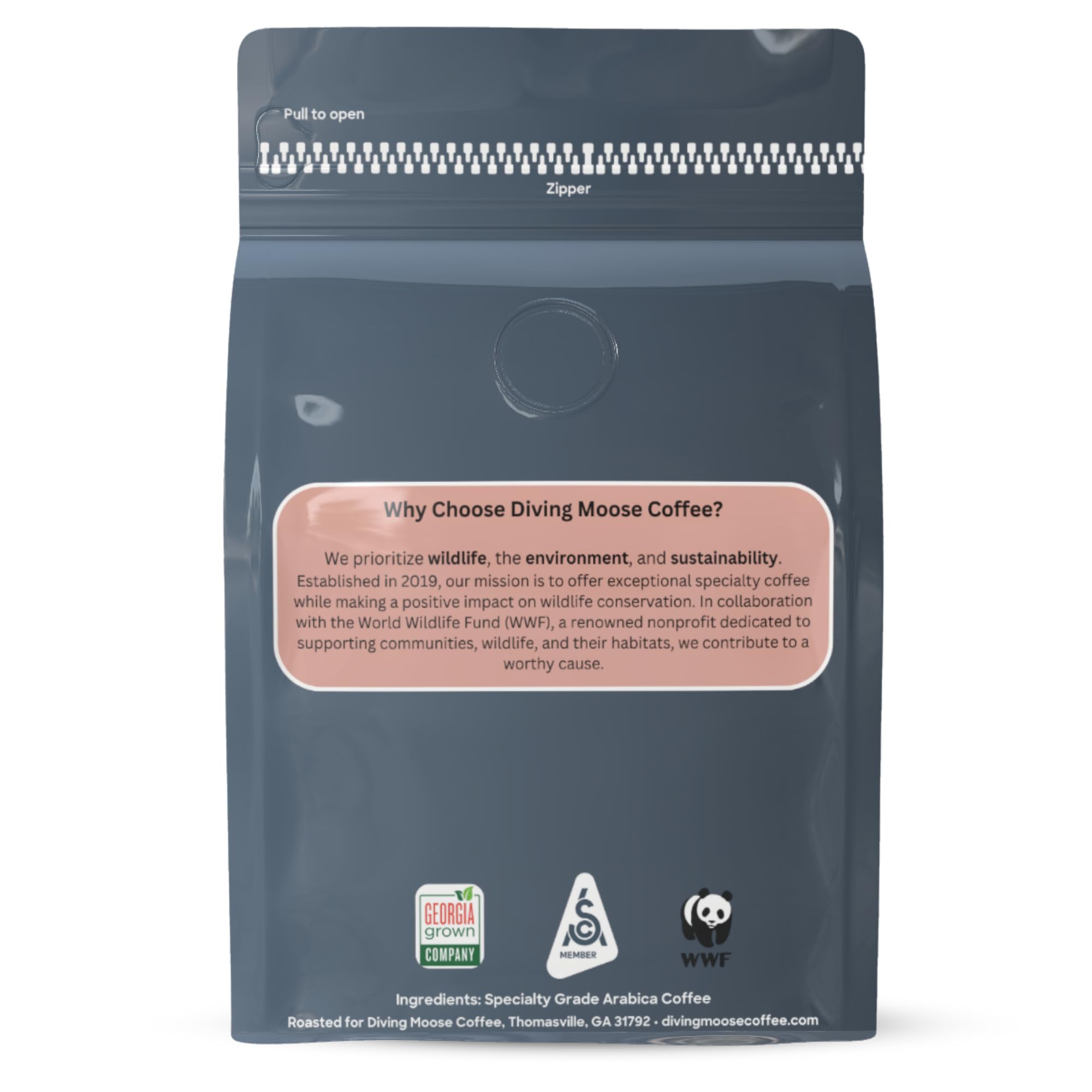 Diving Moose Coffee - The Fennec Fox Blend Medium Roast (16oz / 1 LB) - Nutty Cocoa Specialty Grade Small-Batch Roasted to Order Smooth Not Bitter