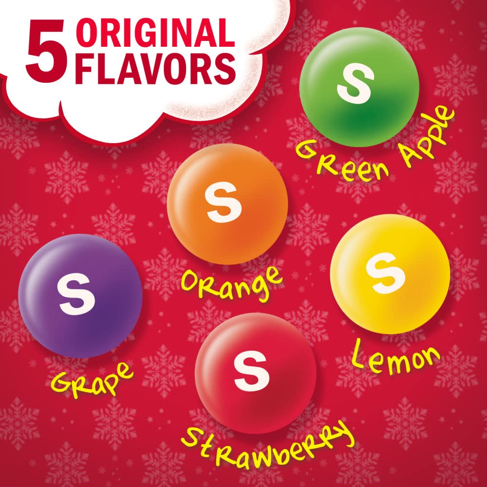 SKITTLES Original Christmas Chewy Candy Cane Gift, 2.6 oz
