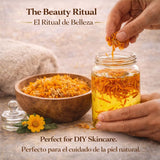 Calendula Herbal Tea - 4 oz (113 g) - Dried Marigold Flower Petals (Flores de Caléndula) - Loose Leaf Herbal Te, Culinary & Topical Use - Wildcrafted