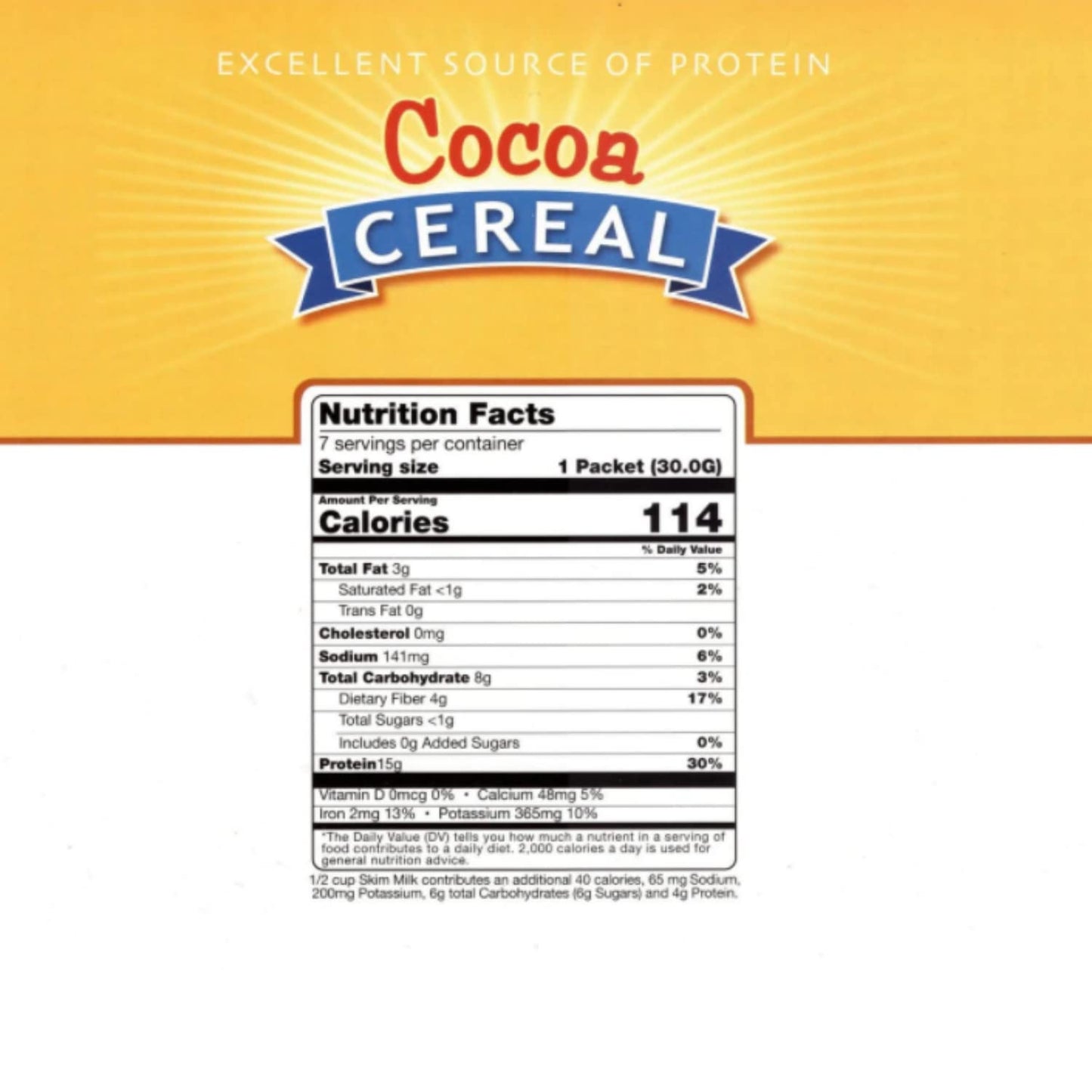 FITWISE - High Protein Cereal, 15g Protein, Low Sugar, Ideal Protein Compatible, 5 Servings Per Box (Cocoa)